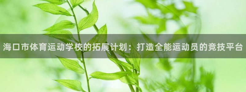 JJB竞技宝官方正版app新能源：海口市体育运动学校的拓展计