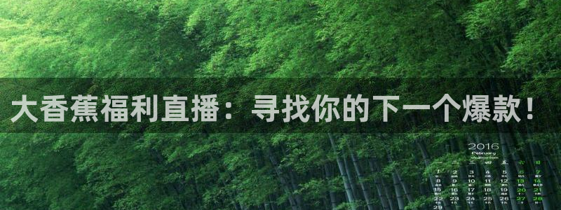 nba蜘蛛直播：大香蕉福利直播：寻找你的下一个爆款！