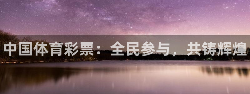 蜘蛛体育nba直播：中国体育彩票：全民参与，共铸辉煌